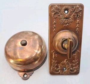 Antique Vintage Old Eastlake Victorian Twist Doorbell Turn Door Bell Ringer Door - Picture 1 of 22