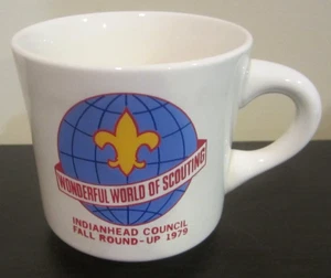 Vintage "Indianhead Council, Fall Round-Up 1979" Pfadfinder Keramik Kaffeebecher - Bild 1 von 5