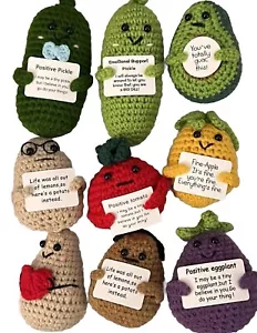 Positive Potato Emotional Support Pickle Variety Pack Stand 9 Pieces - Handmade! - Picture 1 of 15