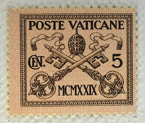 CIUDAD DEL VATICANO SCOTT #1 MNH, 1929 - Imagen 1 de 2