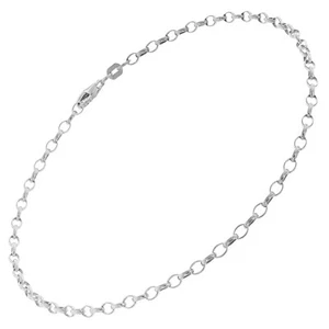 TRENDOR Schmuck Fußkette 925 Silber Rhodiniert Anker Fesselkette 68244 - Picture 1 of 6