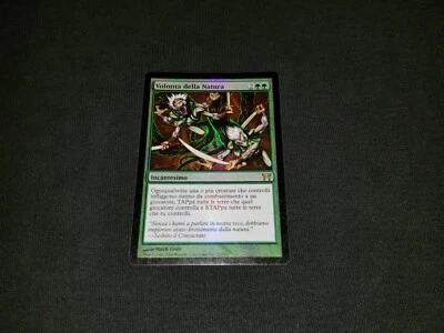 MTG 1x Champions of Kamigawa green rare LP Italian FOIL Nature's Will - Image 1 of 2