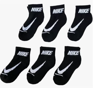 Nike Little Boy Cushioned Quarter Socks 6 Pack Size 5-7 XS - Picture 1 of 1