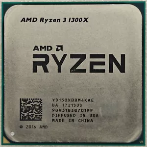 AMD Ryzen 3 1300X R3 1300x 3.5GHz quad-core 8M 65W AM4 CPU processor - Picture 1 of 2