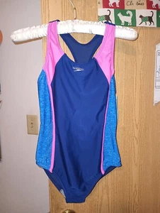 NEW Speedo One piece Infinity Splice One Piece Large 12/14 - Picture 1 of 7