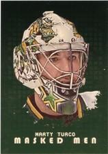 08-09 BETWEEN THE PIPES MASKED MEN GOLD MASK /10 #MM-26 MARTY TURCO STARS 44411