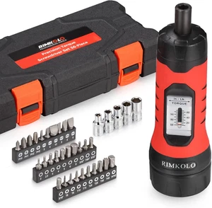 Set di chiavi dinamometriche per cacciavite dinamometriche da 1/4", 36 pezzi da 10 a 65 pollici - Foto 1 di 7