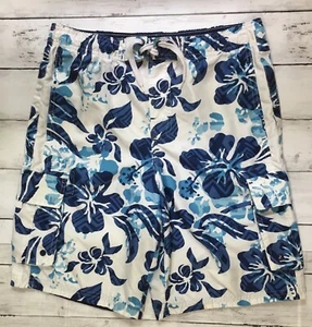 OP Board Shorts Boys Blue Lined Swim Trunks Size 10/12 - Picture 1 of 10