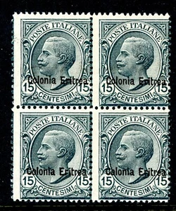 Italia 1920 Colonia ERITREA 15¢ Blocco di 4 ardesia Scott #37 MNH T546 - Foto 1 di 6