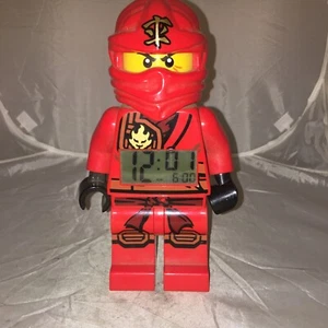 Lego Ninjago Masters of SPINJITZU Kai Red Ninja 9 Inch Alarm Clock Working D16 - Picture 1 of 6