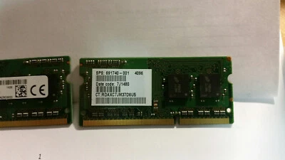 Micron 4GB (1 x 4GB) PC3L-12800S(DDR3-1600) SO-DIMM Memory MT8KTF51264HZ - Image 1 of 3