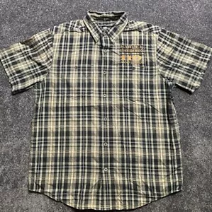 Harley Davidson 110 Anniversary 2013 Plaid Button Up Shirt Mens Size M - Picture 1 of 5
