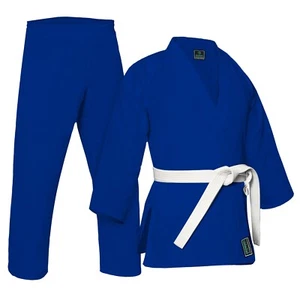 Kampfsport Trainingsuniform Karateanzug blau Uniform Set Jacke und Hose - Bild 1 von 7
