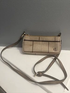 Lauren Ralph Lauren Tasche Houndstooth Canvas Minitasche Retro 90er Y2K siehe Info - Bild 1 von 2