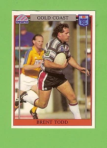 Tarjeta de la liga de rugby 1993 #136 Brent Todd, Gold Coast - Imagen 1 de 1