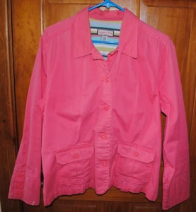 A+ Jamaica Bay 100% Cotton Pink Jacket sz. XL Pockets, Cuffs, Front with buttons - Picture 1 of 3