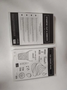 Stampin' Up Photopolymer Stamp Set Cut & Emboss Ice Cream Swirl Dies Set - Picture 1 of 10