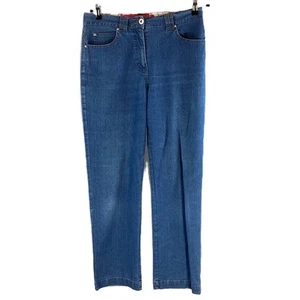 Dash Blue Straight Leg High Rise Jeans UK 10 Petite - Picture 1 of 5