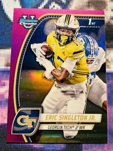 2024 Bowman Chrome U #71 Eric Singleton Jr. 1st RC /150 Pink Fuschia Refractor - Picture 1 of 3