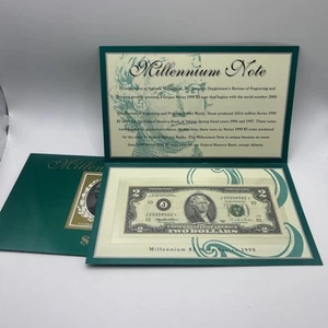 1995 2000 Serial  Star Two Dollar $2  Federal Reserve Millenium Note J20008562*  - Picture 1 of 5
