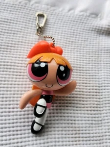 PowerPuff Girls Blossom Plastic Keychain Cartoon Network 1999 Talks - Picture 1 of 2