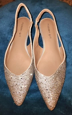 Madden Girl Para Mujer Delaney-R Elegante Estrás Cordones Planos Ballet Talla 9 Foto 1 de 4