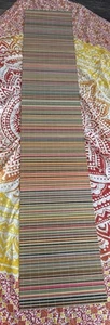 Vintage Rainbow Bamboo Table Runner Tropical 72”X 13” - Picture 1 of 11