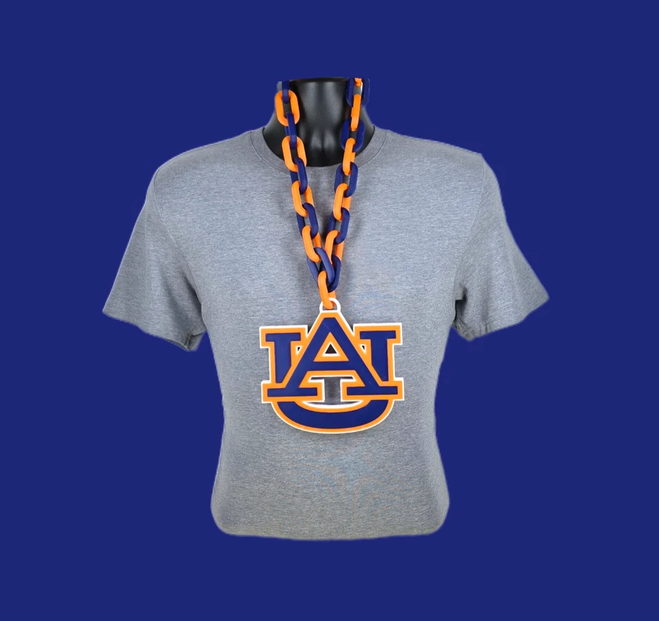 Collar colgante cadena abanico tigres castaño rojizo NCAA fútbol americano universitario hombre cueva regalo Foto 1 de 1