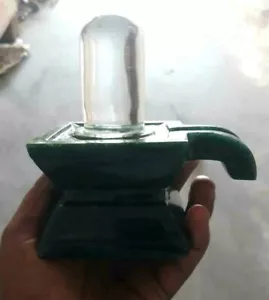 Antico Lord Shiva Shivling Yoni verde giada lingam puro cristallo naturale trasparente - Foto 1 di 2