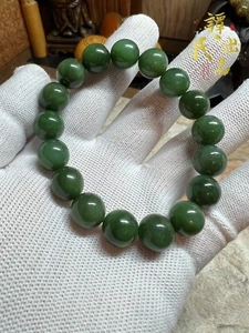Pulsera de jade Hetian 12 mm - Imagen 1 de 13