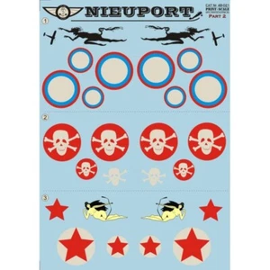 Print Scale 48-021 Decal for airplane 1:48 Nieuport Part 2 Waterslide decals - Picture 1 of 24