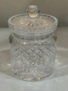 Vintage Waterford Crystal "Colleen" Biscuit Barrel & Lid Made In Ireland Mint - Picture 1 of 6