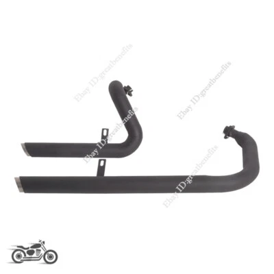 Exhaust System Black Front Link Pipe For Yamaha Virago250 XV250 XV125 V Star 250 - Image 1 of 4