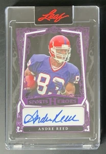 Andre Reed, Auto #/6 Purple Acetate, 2025 Leaf Metal Sports Heroes #BA-AR1 - Picture 1 of 3