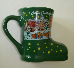 Kossinger Schierling 2018 Carmel Indiana Christkindlmarkt Green Boot Mug Cup - Picture 1 of 12