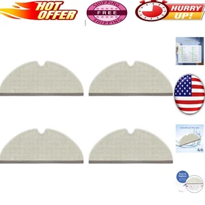 4-Pack Microfiber Mop Cloth Pads for Roborock Vacuum Models - Superior Cleaning - Picture 1 of 7