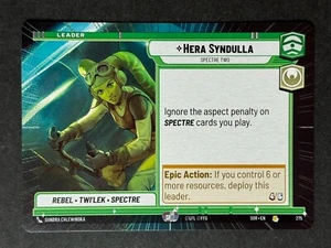 Hera Syndulla Hyperspace 275 Spark of Rebellion Star Wars Unlimited casi nuevo/casi como nuevo - Imagen 1 de 2