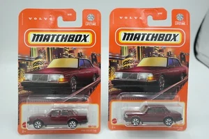 2 2024 Matchbox 1986 Volvo 240 Burgundy 4Door 88/100 New on Card "Boxy but Good" - Picture 1 of 6