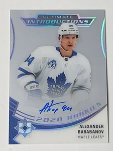 2020-21 ULTIMATE INTRODUCTIONS ALEXANDER BARABANOV AUTO AUTOGRAPH RC ROOKIE - Picture 1 of 2