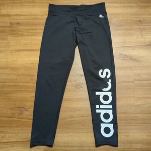 Adidas Climalite Leggings Children Large 16-18 Logo Active Athleisure Casual - Picture 1 of 10
