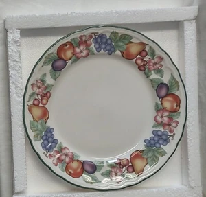 Epoch Platter Chop Plate 12 1/4" Market Day Fruit Pattern Round E801 - Picture 1 of 6
