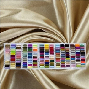 Solid Satin Fabric 58'' Wide 10/20/50/100y Wedding Crafts Decoration Silky Satin - Picture 1 of 43