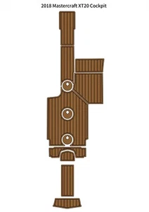 2018 Mastercraft XT20 Cockpit Pad Boat EVA Foam Faux Teak Deck Floor Mat - Picture 1 of 18