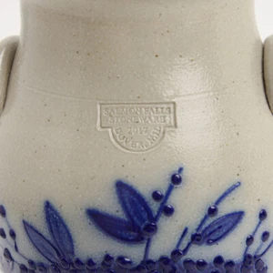 2017 Salmon Falls Stoneware Pottery Vase Blueberry Basket Lamp - Picture 1 of 8
