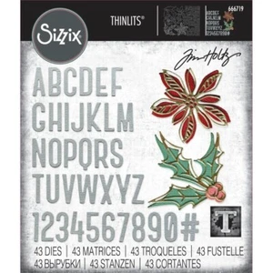 Sizzix tim holtz vault seaonal sketch alphabet die set 666719 - Picture 1 of 1