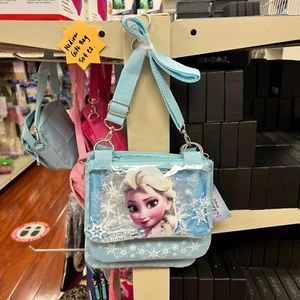 Disney Frozen Elsa Messenger Shoulder Purse Bag 9" - blue with Adjustable Strap - Picture 1 of 11