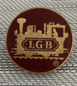 VINTAGE 7/8" MODEL TRAIN LGB ROUND COIN MEDALLION PIN PINBACK for Hat Lanyard - Picture 1 of 2