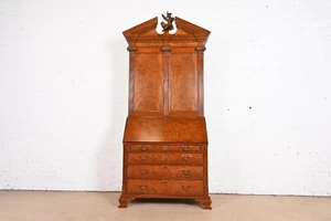 Baker Furniture Georgian Burled Mahogany Drop Front Secretary Desk - Picture 1 of 11