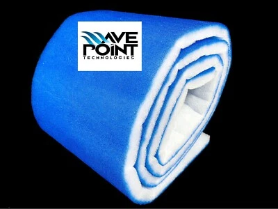 WAVE POINT 10-FT ROLL BLUE BONDED AQUARIUM FILTER MEDIA PAD 12" X 120" FILTER FIBER FLOSS