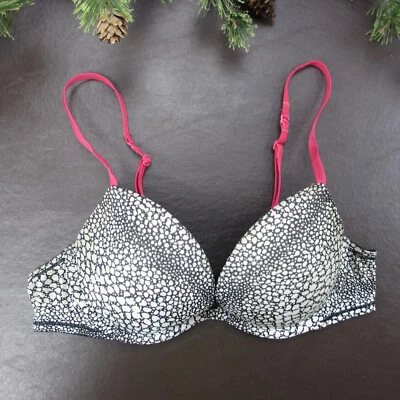 Sutiã Calvin Klein tamanho 34B preto acolchoado com aro fecho ajustável nas costas - Imagem 1 de 4